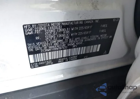 2024 Toyota Rav4 Xle from USA, damaged, VIN 2T3RWRFV9RW187633